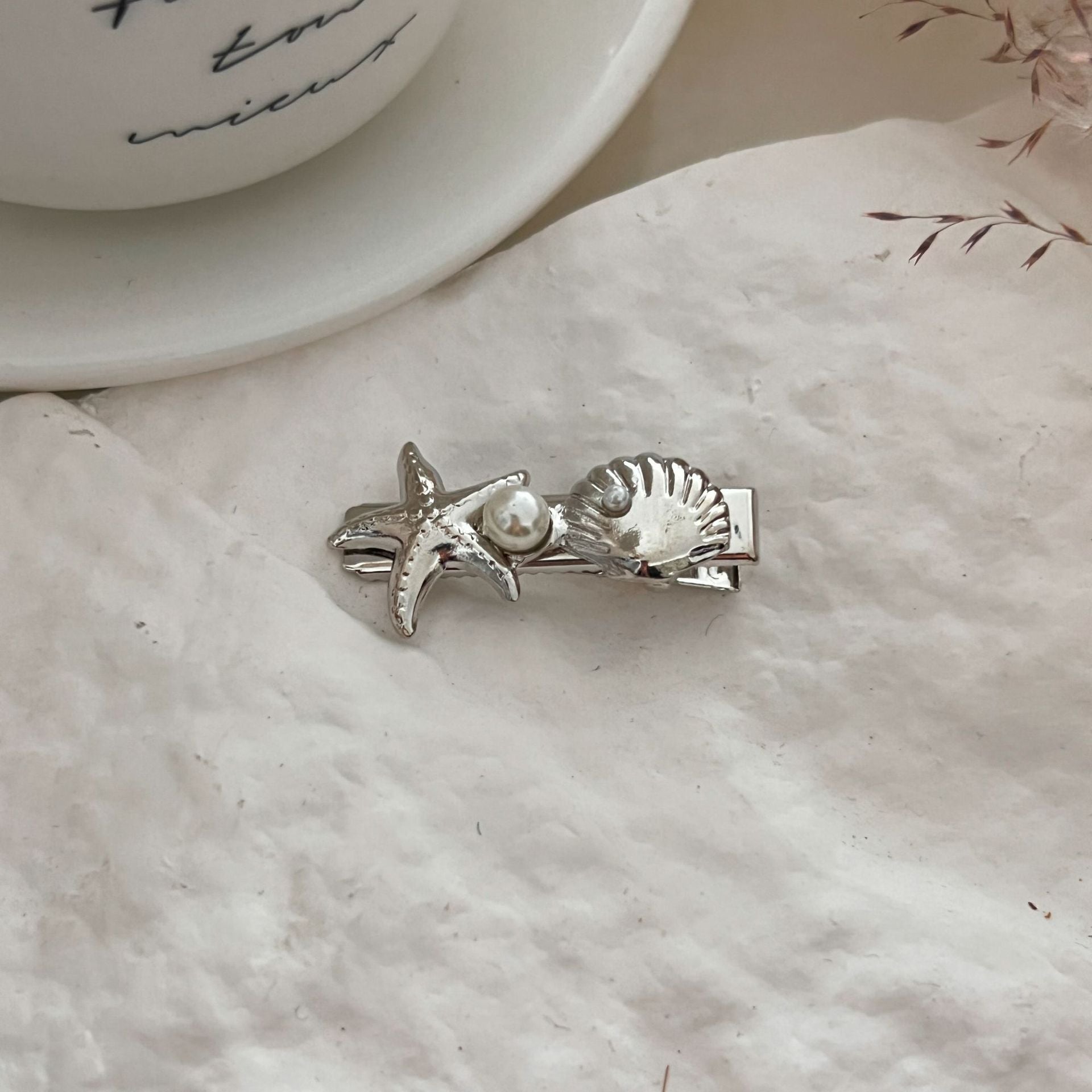 Wholesale Summer New High-grade Niche Marine Style Alloy Texture Striped Hairpin Hair Accessories for Women